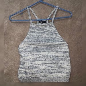 Grey knit crop top